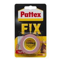 Pattex Ragasztószalag, kétoldalas, 19 mm x 1,5 m, HENKEL Pattex Fix 120 kg, piros
