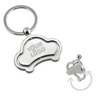 Empen Kulcstartó Charm fém kulcstartó forgatható autó mintával, dobozban