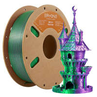 Eryone Eryone Silk PLA Dual Color selyemfényű lila és zöld (puple & green) 3D nyomtató Filament 1.75mm, 1kg/tekercs