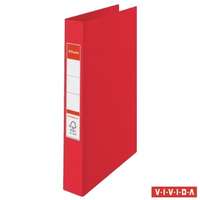 Esselte Gyűrűs könyv, 2 gyűrű, 42 mm, A4, PP/PP, Esselte Standard, Vivida piros (14451)
