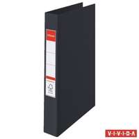 Esselte Gyűrűs könyv, 2 gyűrű, 42 mm, A4, PP/PP, Esselte Standard, Vivida fekete (14454)