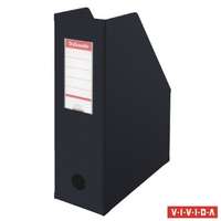 Esselte Iratpapucs, PVC/karton, 100 mm, összehajtható, Esselte, Vivida fekete (56077)