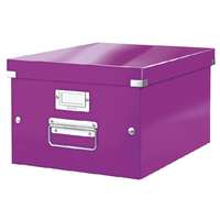 Leitz Irattároló doboz, A4, lakkfényű, Leitz Click&Store, lila