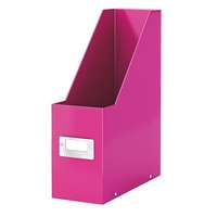 Leitz Iratpapucs, PP/karton, 95 mm, lakkfényű, Leitz Click&Store, rózsaszín