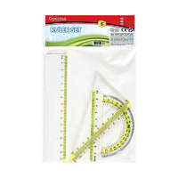 Optima Vonalzókészlet Optima 15cm vonalzóval 4 db/csomag