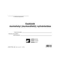 PÁTRIA Eszközök munkahelyi nyilvántartása 67 tételes A/5 fekvő B.12-171/A