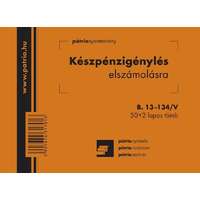 PÁTRIA Készpénzigénylés elszámolásra 50x2 lapos tömb A/6 fekvő B.13-134/V