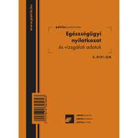 PÁTRIA Egészségügyi nyilatkozat és vizsgálati adatok 8 lapos füzet 102x140 mm C.3151-2/A