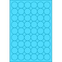 MOS Etikett címke színes kör 30 mm-es átmérő kerek kék 54 db/ív, 25 ív/csomag