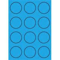 MOS Etikett címke színes kör 60 mm-es átmérő kerek kék 12 db/ív, 25 ív/csomag