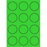 MOS Etikett címke színes kör 60 mm-es átmérő kerek zöld 12 db/ív, 25 ív/csomag (raktáron)