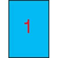 MOS Etikett címke színes 210X297 mm kék 1 db/ív, 25 ív/csomag (raktáron)