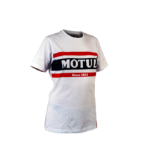 Motul MOTUL Csíkos Póló férfiaknak - Férfi Fehér