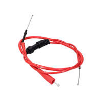 Doppler Gázpedál kábel komplett Doppler PTFE piros Derbi Senda 00-, Gilera SMT, RCR -05-hez
