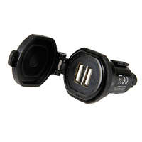 Lampa Univerzális akkumulátor töltő Din-Tech 2 USB csatlakozóval - Gyorstöltés - 2700mA 12/32V