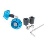 Vparts Kormány / kormányvég anti-vibrációs lapos 13.5 / 17.5mm (csomagban adapter) - kék