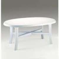 Danubio 110x165 cm ovál fehér asztal