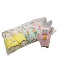 Szőrös nyúl 16 cm színes