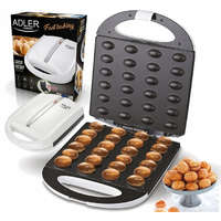 Adler MESKO / ADLER XXL 1600W 24 darabos töltött gofrisütő, gofrimogyoró / mandula / dió sütemény készítő