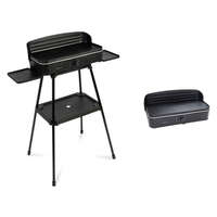 Ambiano Ambiano ETG-3 asztali / állványos 2 az 1-ben 2200W elektromos grill, grillsütő, szélfogóval, tároló polccal 50 x 25 cm sütőlappal