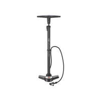 Crivit Crivit Sports 8 bar Floor Pump, 72.5 cm álló pumpa, kerékpár pumpa 11 baros manométerrel (nyomásmérővel), 3 cserélhető fejjel