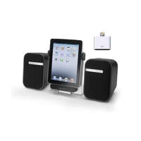 Daymond Daymond D.13.003 iPhone / iPod / iPad SoundSystem, sztereó hangszóró szett, hangfal pár FM rádióval, Apple 30 pin - lightning csatlakozóval