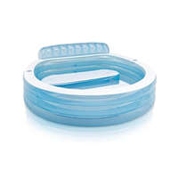 INTEX INTEX 57190 Swim Center Family Lounge Pool háttámlás családi kerti pancsoló medence üléssel 224 x 216 x 76 cm 590 liter