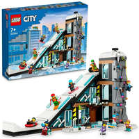 LEGO LEGO® City 60366 Sí- és hegymászó központ, 3 emeletes, 29 x 21 x 45 cm, 1045 elemű síközpont építőkocka készlet 8 minifigurával (LEGO 60366)