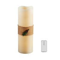 Livarno Home Livarno Home Single Slim 30 x 10 cm valódi viasz LED gyertya 6 órás időzítővel, távirányítóval, melegfehér pislákolgó élethű gyertyaláng effektussal