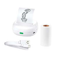 SilverCrest SilverCrest MPP 203 A1 Basic Mini Pocket Printer, Bluetooth 5.0 1200 mAh 3-7 V mini akkus nyomtató, zsebnyomtató, li-ion akkumulátoros hőpapíros nyomtató, 1 tekercs fehér papírral