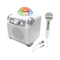 One 2 Fun One 2 Fun Avec Micro 5W akkus USB Bluetooth Party Karaoke szett beépített LED Disco gömbbel és mikrofonnal