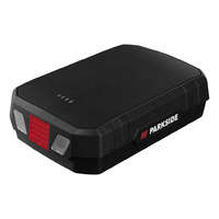 ParkSide ParkSide PPB 10000 A1 PD Fast Charge 10000 mAh Li-ion PowerBank, hordozható mobiltöltő akkumulátor 15W, 5V 3A - 12V 1.5A Power Delivery 3.0