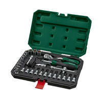 ParkSide ParkSide PSSS 36 A1 36 részes 1/4" 6.3 mm racsnis dugókulcs (krova), imbuszkulcs és bitfej készlet praktikus kofferben