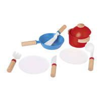 PlayTive PlaytTive Cookware Set, 11 részes játék műanyag konyhai készlet, edény és evőeszköz szett