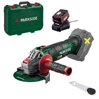 ParkSide ParkSide PWSA 20-Li F4 Basic 20V 4 Ah X20 akkus, 125 mm 20V akkumulátoros sarokcsiszoló akkuval és töltővel, kofferben