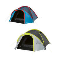 Rocktrail Crivit / Rocktrail 250 x 300 x 130 cm négyszemélyes sötétített hálófülkés dómsátor, kupolasátor, 4 személyes duplafalú sátor, fesztiválsátor