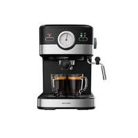SilverCrest SilverCrest SEM 1100 C5 eszpresszó / cappuccino kávéfőző, 1100W 5 bar 1 / 2 csészés presszókávéfőző, fekete-ezüst színben