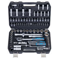 WorkZone WorkZone / ParkSide Mixed Socket Set 94 részes 1/4" - 1/2" 4 - 32 mm CR-V dugókulcs és bit készlet, racsnis krovakészlet kofferben