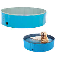 Zooari Zoofari Dog Pool 120 x 30 cm összecsukható, hordozható XL kutyamedence, kerti medence kutyáknak