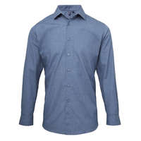 Premier Premier PR217 MEN'S CROSS-DYE ROLL SLEEVE POPLIN BAR SHIRT XS