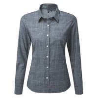 Premier Premier PR345 WOMEN'S COTTON SLUB CHAMBRAY LONG SLEEVE SHIRT XS