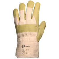 MŰBŐR KESZTYŰ, SÁRGA NITRIL/CSÍKOS VÁSZON KÉZHÁT_10(csgt)