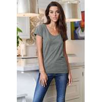 Gildan Póló (Gildan Softstyle) női mély vágású nyak női, heather irish green, 2XL