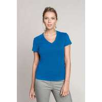 Kariban Póló Kariban női rövid ujjú v-nyakú női (100%pamut 180g/m2) wine, 3XL