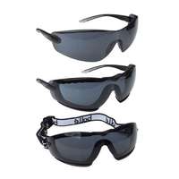 Bollé Bollé Cobra védőszemüveg szett hab kerettel és pánttal füst színben