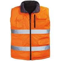 Coverguard Mellény Hi-Viz Fluo bélelt kifordítható Oxford külső szürke/narancs 3XL