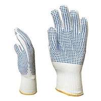 Euro protection Kesztyű pettyes vékony poliamid/pamut 14-es kötés kék 7