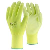 Top Kesztyű poliészter PU mártással TOP FLUO-Y PLUS, fluo srága, 6