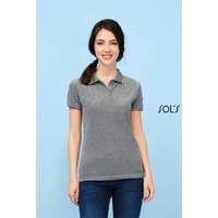 Sols Póló Sols galléros női rövid ujjú női (180g/m2) heather light jeans, L