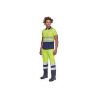 Egyéb Póló Cadiz Hi-Vis galléros, fluo sárga/sötétkék, L